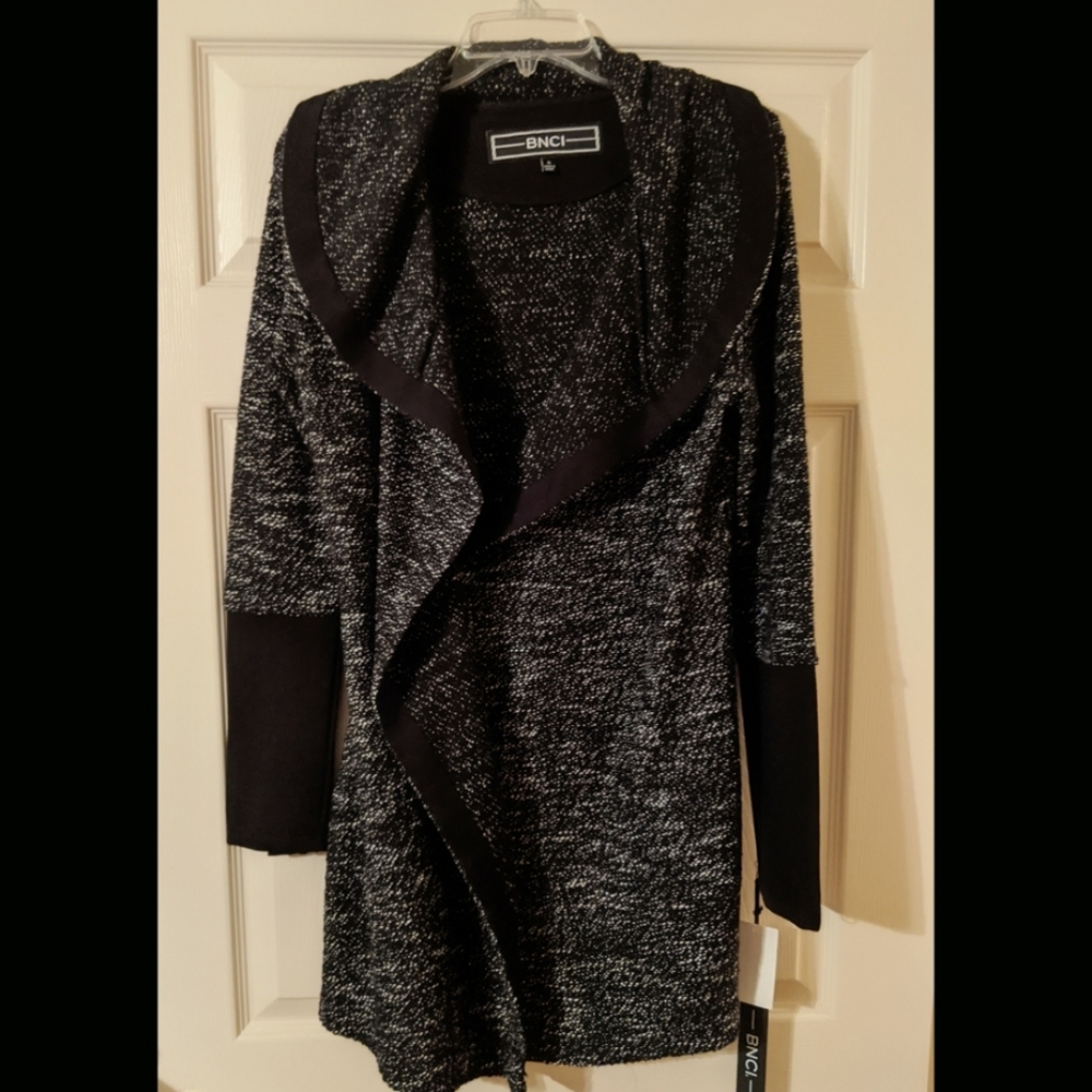 BNCI of Nordstrom Black and White Sweater Jacket S